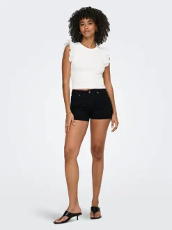 ONLWAUW Middels høy midje Regular Fit Denimshorts