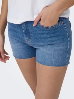 ONLWAUW Middels høy midje Regular Fit Denimshorts