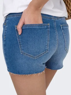 ONLWAUW Middels høy midje Regular Fit Denimshorts
