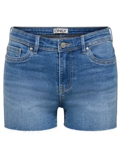 ONLWAUW Middels høy midje Regular Fit Denimshorts