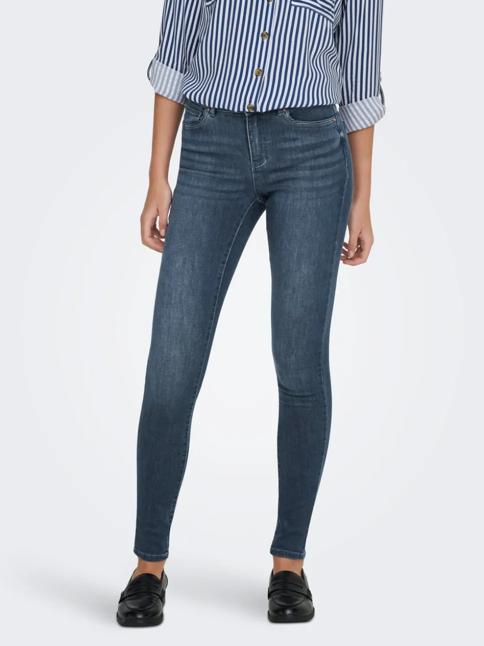 ONLWAUW Middels høy midje Skinny Fit Jeans