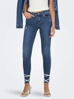 ONLWAUW Middels høy midje Skinny Fit Jeans