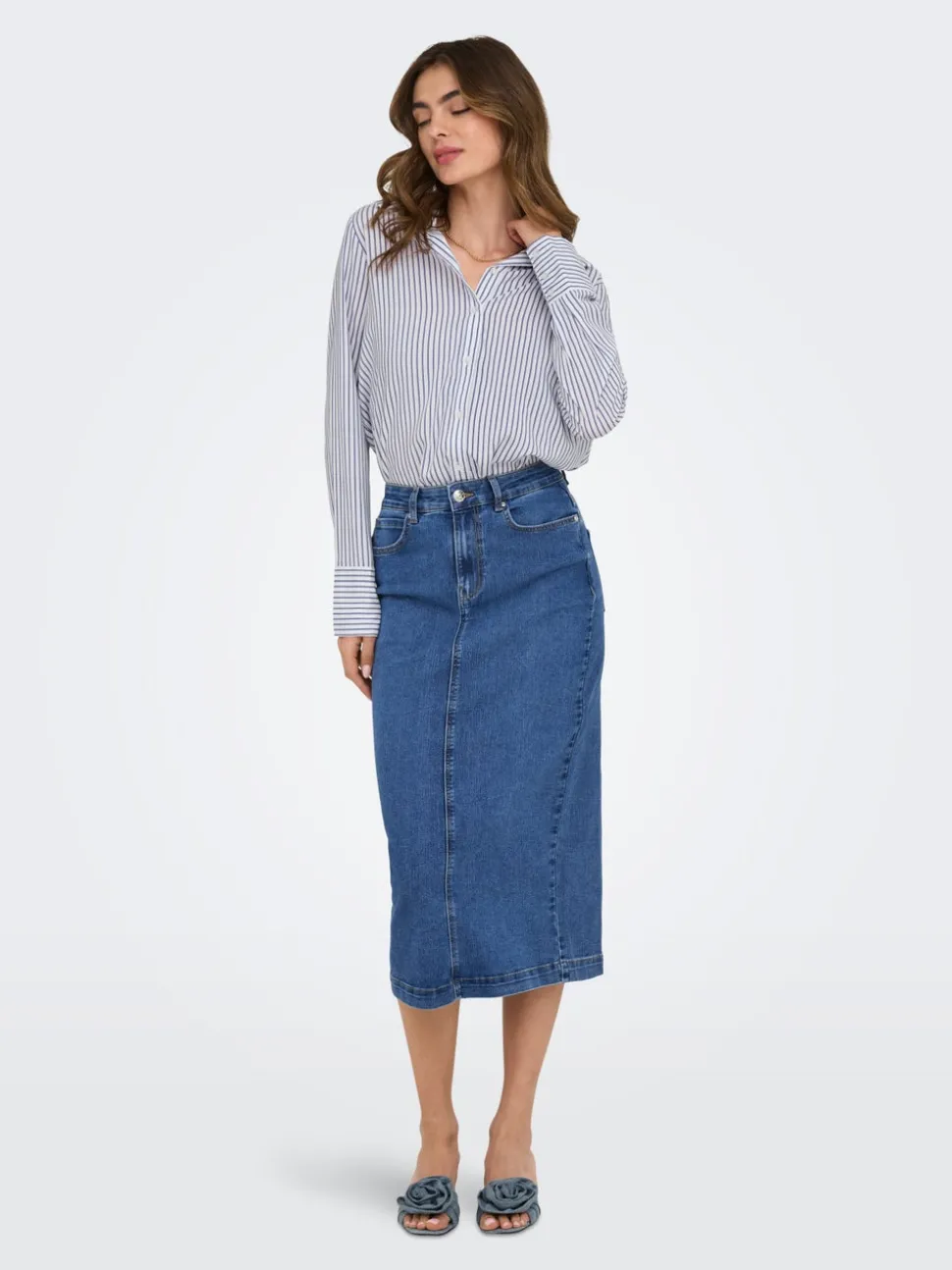 ONLWONDER Denim Denimskjørt Midiskjørt