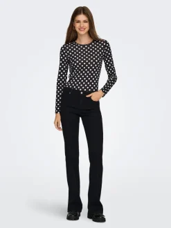 ONLWOW Middels høy midje Flared Fit Jeans