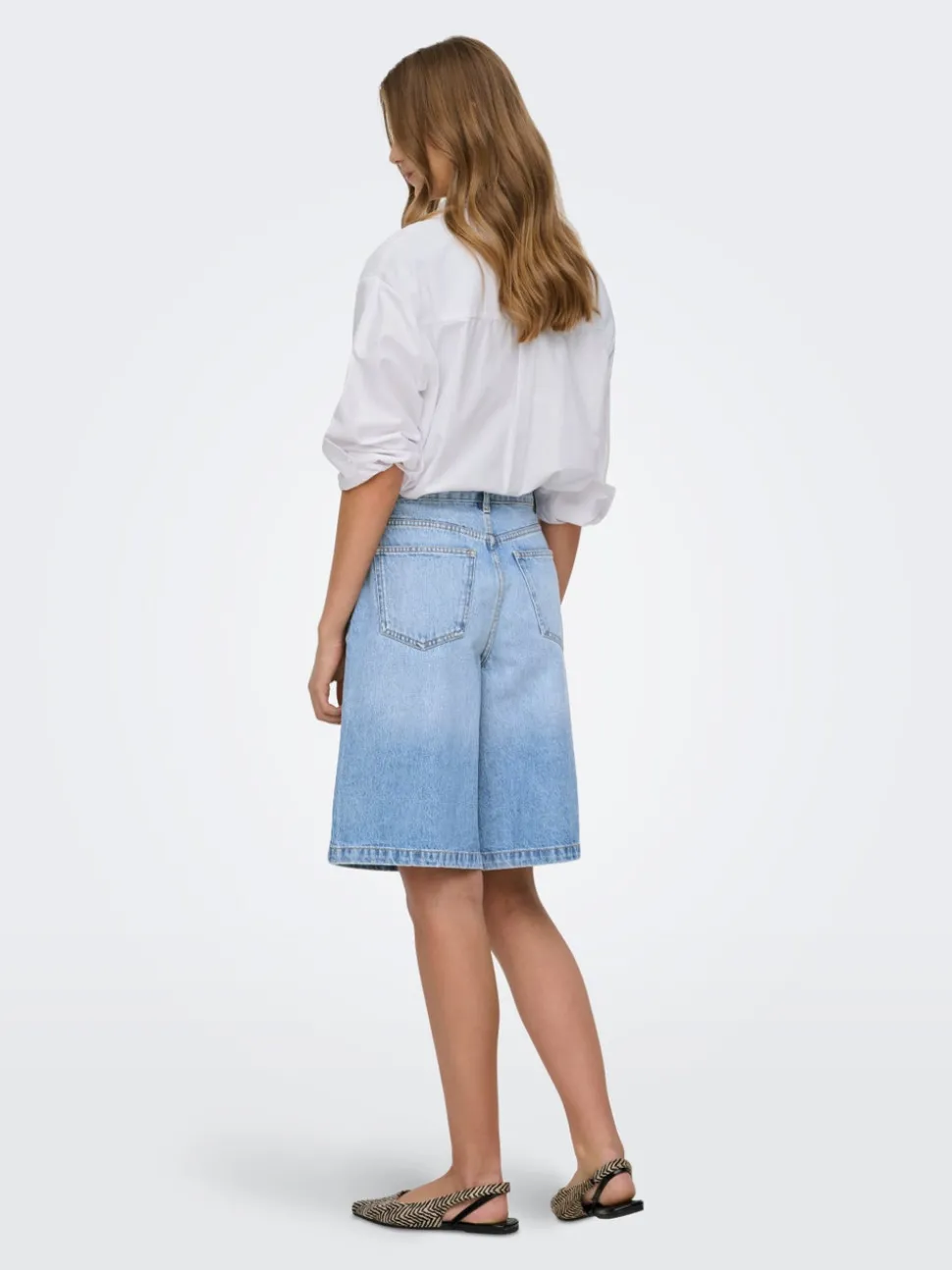 ONLZAGU-DORSI Middels høy midje Loose fit Denimshorts