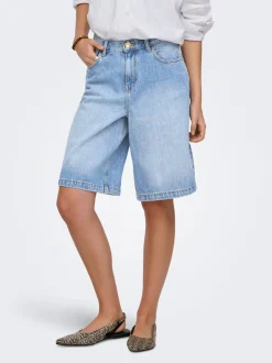ONLZAGU-DORSI Middels høy midje Loose fit Denimshorts