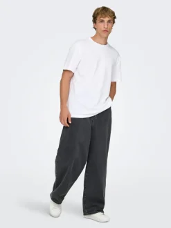 ONSCARL Middels høyt snitt Balloon Fit Jeans