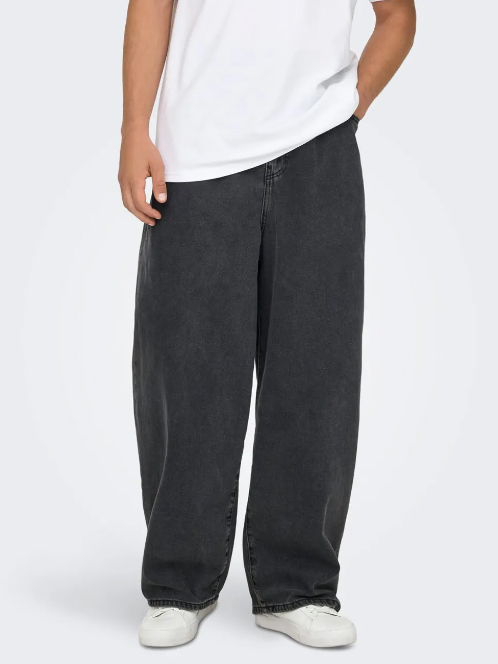 ONSCARL Middels høyt snitt Balloon Fit Jeans