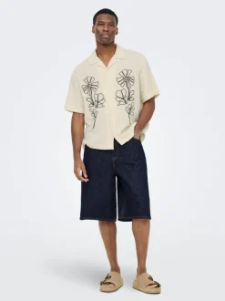 ONSCARL Middels høyt snitt Balloon Fit Shorts