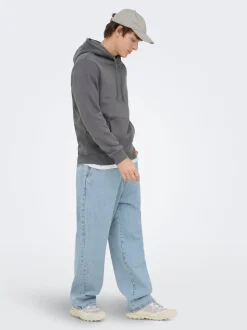 ONSDANI Middels høyt snitt Bred passform - beskåret Jeans