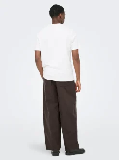 ONSDAVES Wide Leg Fit Lin Bukser