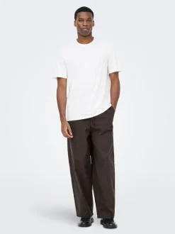 ONSDAVES Wide Leg Fit Lin Bukser