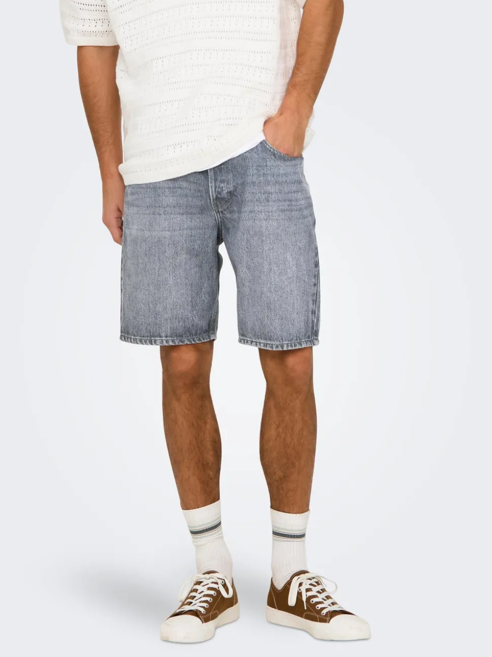 ONSEDGE Middels høy midje Straight Fit Shorts