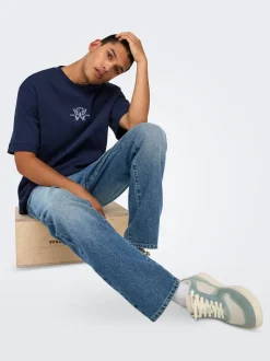 ONSEDGE Middels høy midje Straight Fit Jeans