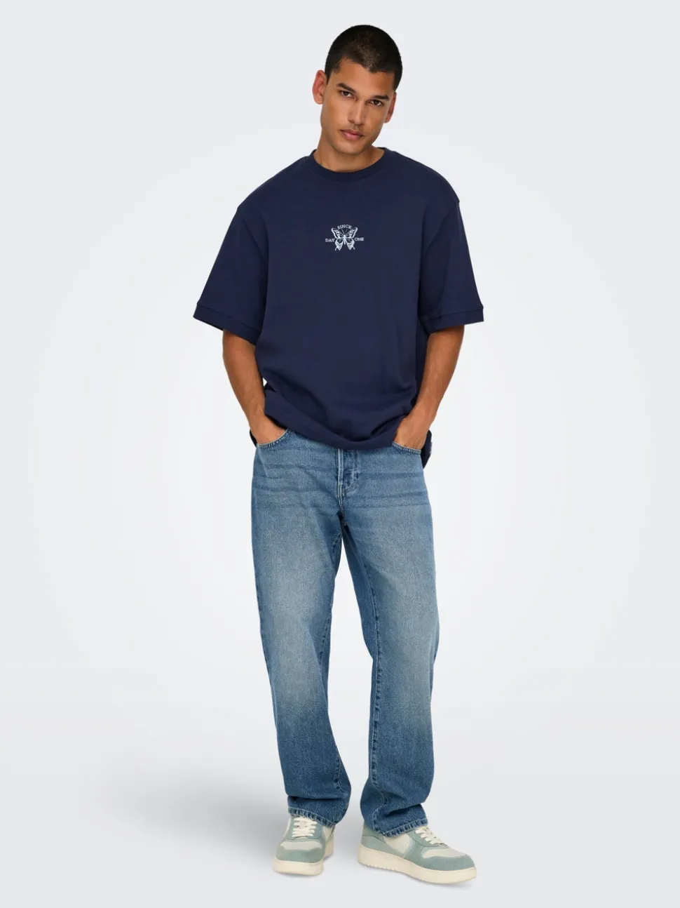 ONSEDGE Middels høy midje Straight Fit Jeans