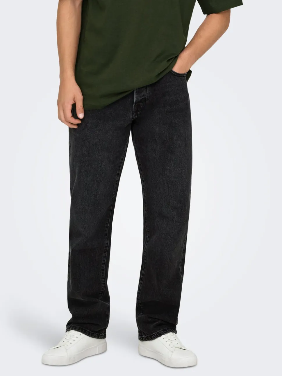 ONSEDGE Middels høyt snitt Straight Fit Jeans