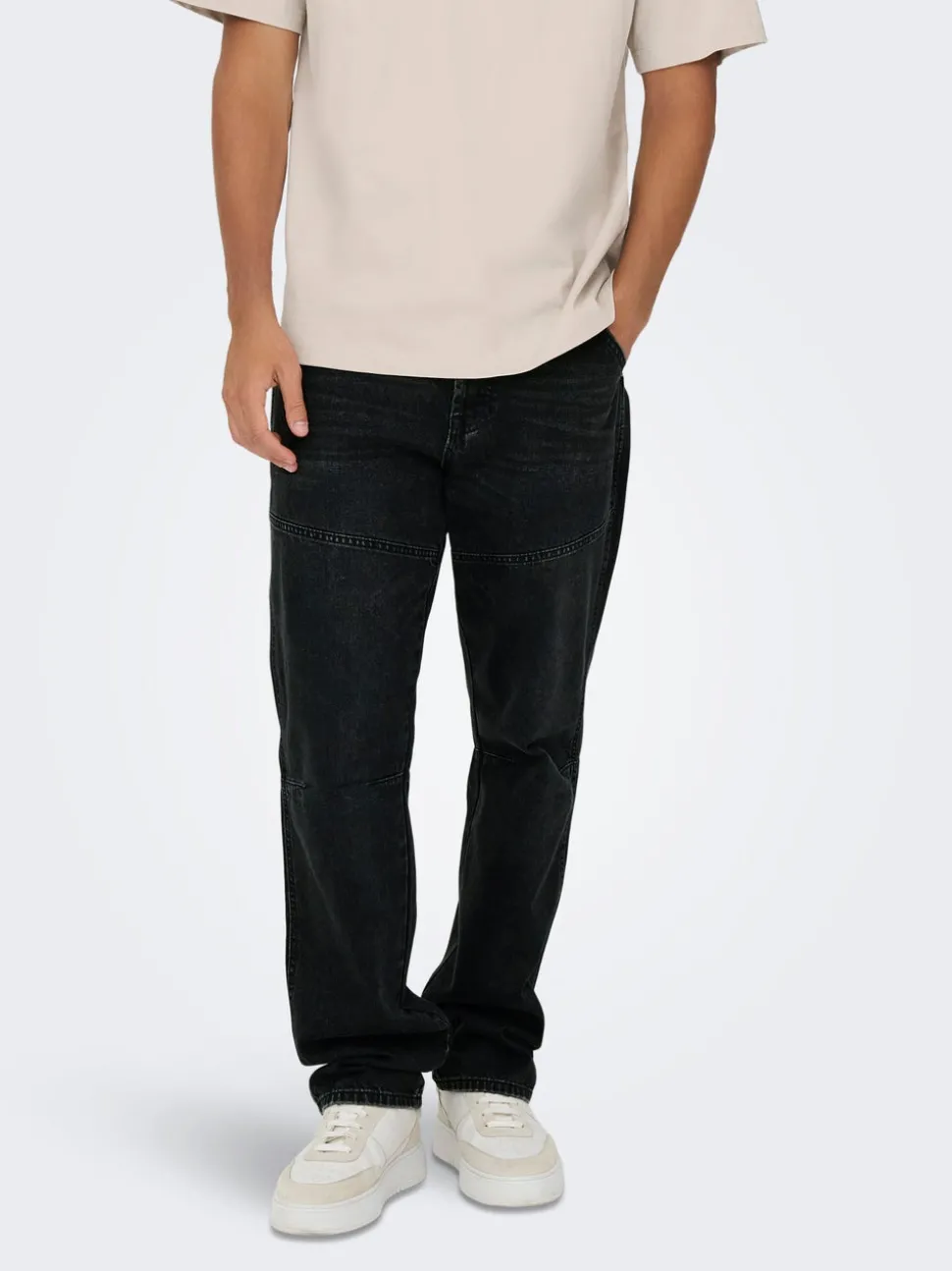 ONSEDGE Middels høyt snitt Straight Fit Jeans
