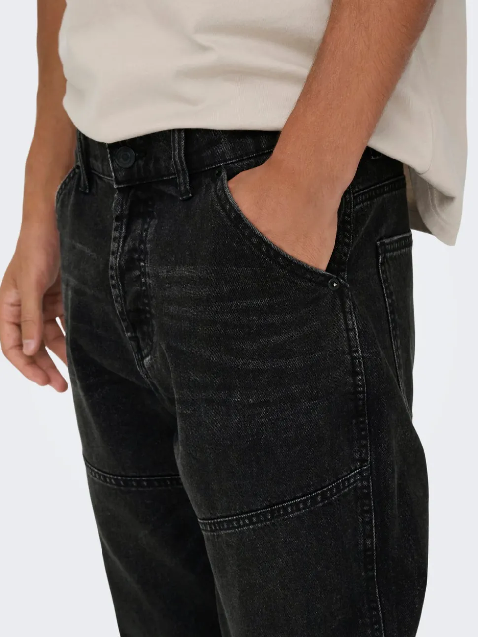 ONSEDGE Middels høyt snitt Straight Fit Jeans