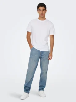 ONSEDGE Middels høyt snitt Straight Fit Jeans