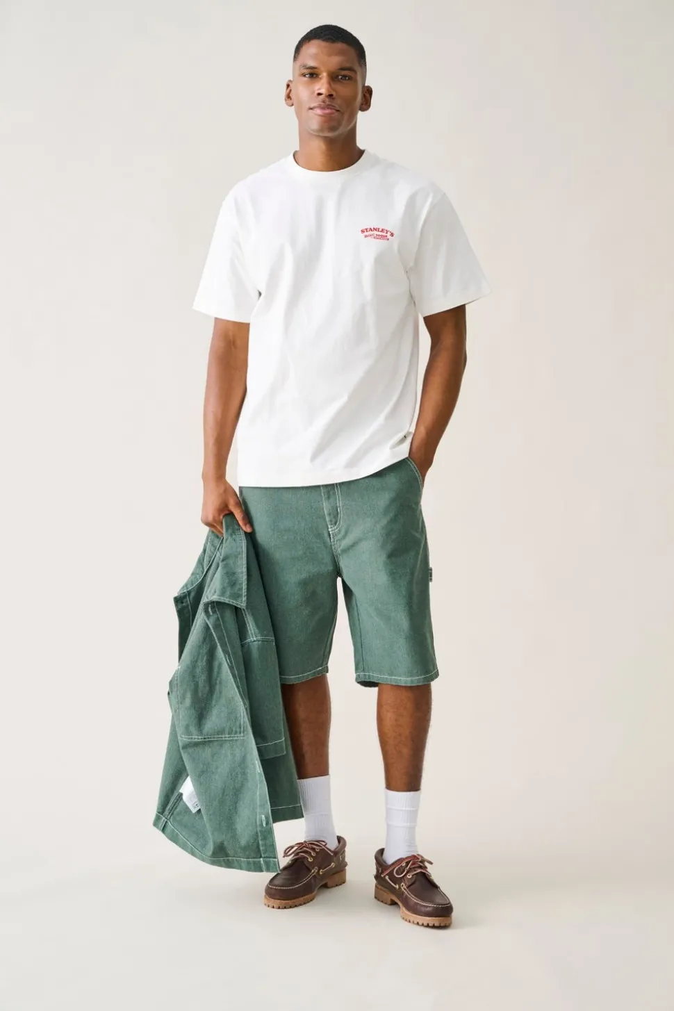 ONSEDGE Middels høyt snitt Straight Fit Shorts med 5 lommer