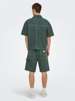 ONSEDGE Middels høyt snitt Straight Fit Shorts med 5 lommer