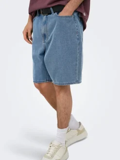 ONSFADE Middels høyt snitt Straight Fit Shorts