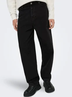 ONSFIVE Middels høyt snitt Baggy Fit Jeans