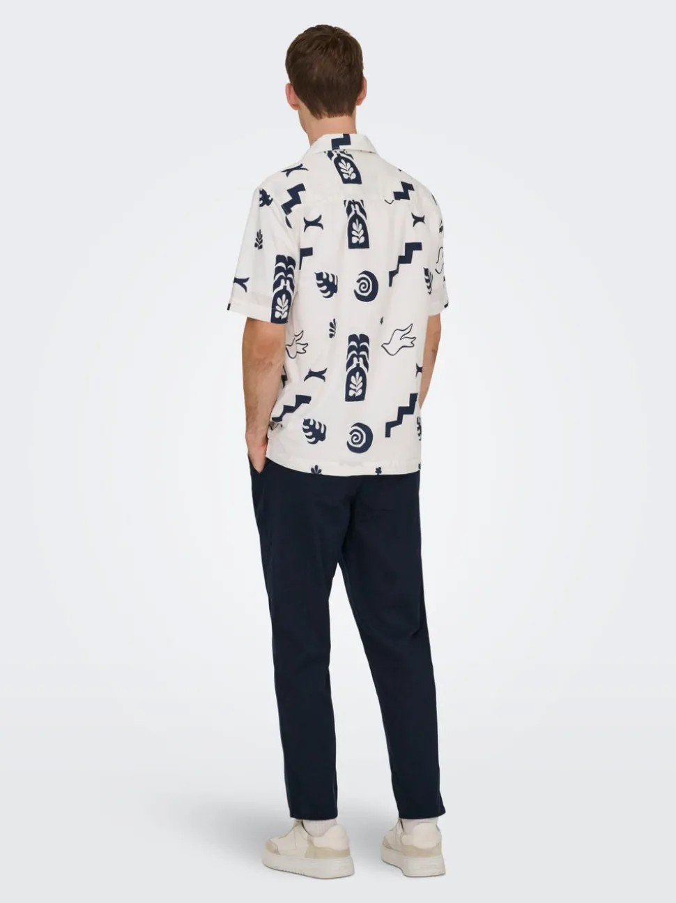 ONSLEO Tapered Fit - Cropped Lin Chinobukse