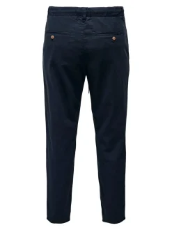 ONSLEO Tapered Fit - Cropped Lin Chinobukse