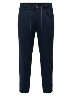 ONSLEO Tapered Fit - Cropped Lin Chinobukse