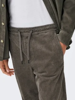ONSLINUS Cordfløyelsbukser med tapered fit