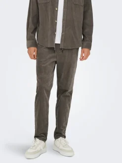 ONSLINUS Cordfløyelsbukser med tapered fit
