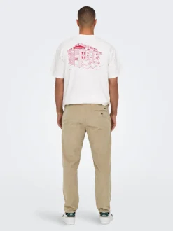 ONSLINUS Cordfløyelsbukser med tapered fit