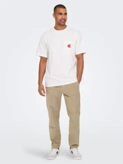 ONSLINUS Cordfløyelsbukser med tapered fit