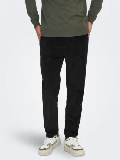 ONSLINUS Cordfløyelsbukser med tapered fit