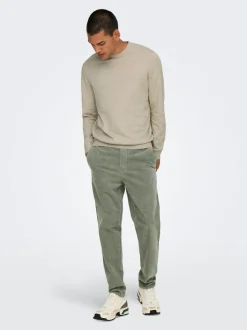 ONSLINUS Cordfløyelsbukser med tapered fit
