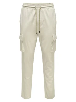 ONSLINUS Tapered Fit Lin Cargobukse