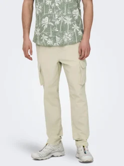 ONSLINUS Tapered Fit Lin Cargobukse