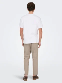 ONSLINUS Tapered Fit Lin Joggebukse