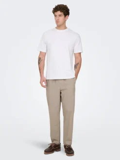ONSLINUS Tapered Fit Lin Joggebukse