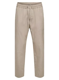 ONSLINUS Tapered Fit Lin Joggebukse