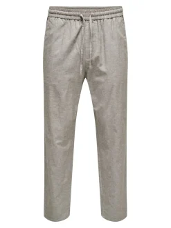 ONSLINUS Tapered Fit Lin Joggebukse