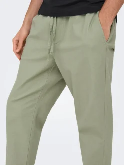 ONSLINUS Tapered Fit Lin Joggebukse