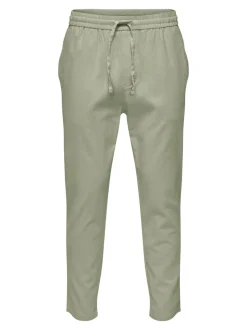 ONSLINUS Tapered Fit Lin Joggebukse