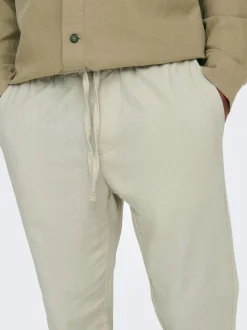 ONSLINUS Tapered Fit Lin Joggebukse