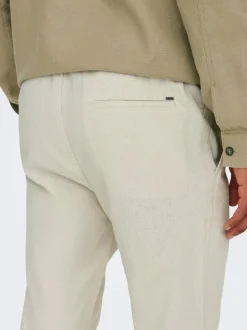 ONSLINUS Tapered Fit Lin Joggebukse
