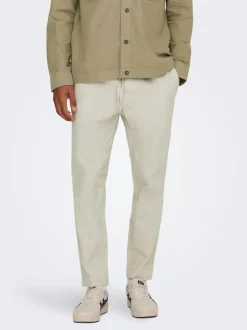 ONSLINUS Tapered Fit Lin Joggebukse