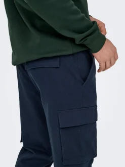 ONSLINUS Tapered Fit Lin Cargobukse