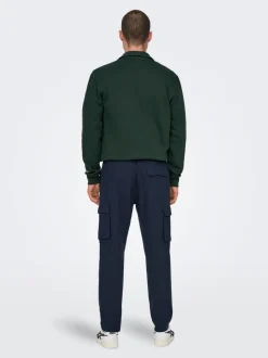 ONSLINUS Tapered Fit Lin Cargobukse