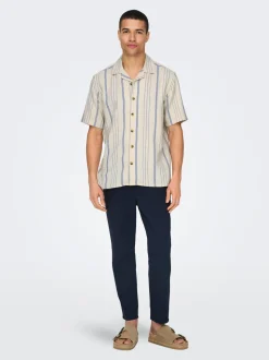 ONSLINUS Tapered Fit Lin Joggebukse